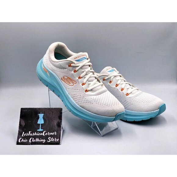 Skechers Men's White & Aqua Arch Fit 2 Athletic Running Sneakers Size 8.5 2904 - Picture 8 of 16